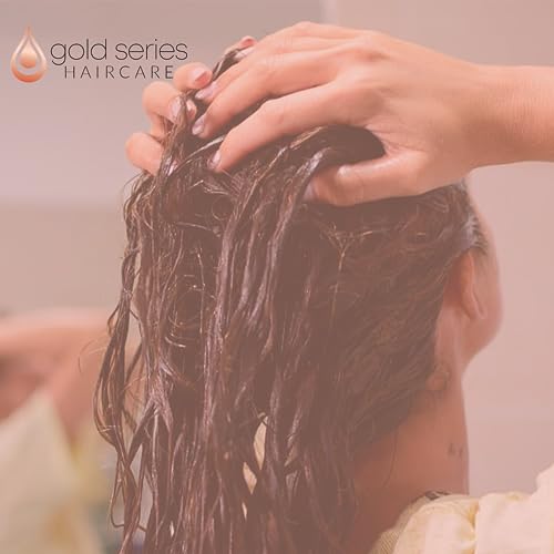 Gold Series Treatment Mask – Deep Hydrating Argan Oil Hair Mask for Dry Damaged, Color Treated and Curly Hair Enriched with Keratin – Sulfate Free Natural Hair Repair Treatment, 18.6oz