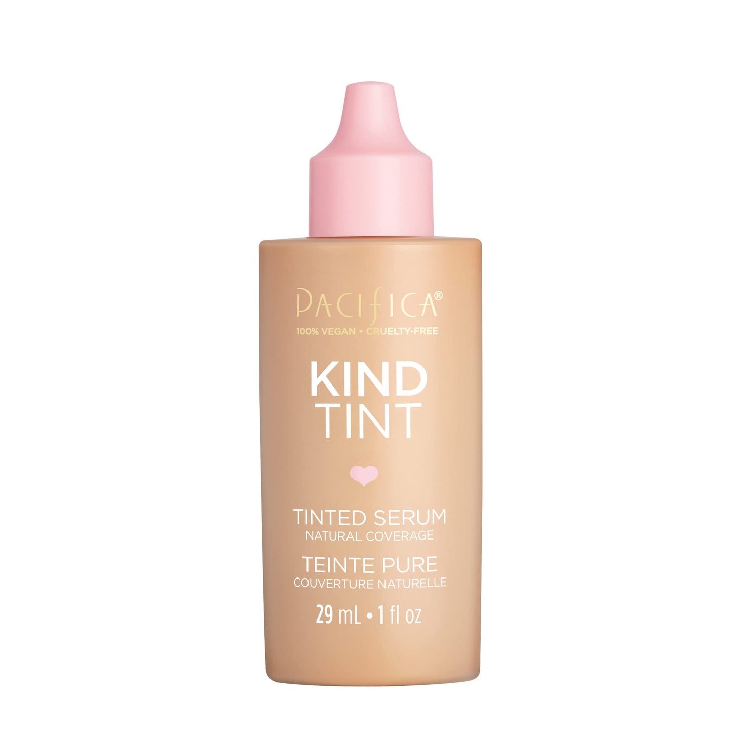 Pacifica Tinted Moisturizer – Kind Tint Serum, Lightweight Hydrating Foundation with Vegan Collagen & Hyaluronic Acid for Dewy Glow, Buildable Coverage, Vegan, 1 fl oz (Shade 17)