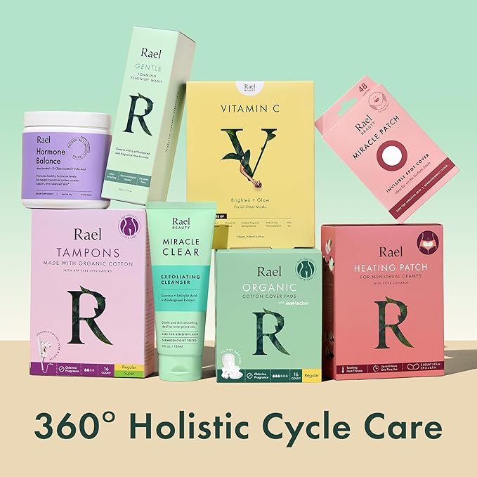 Rael Incontinence Liners for Women, Organic Cotton Cover, Postpartum Essential, Moderate Absorbency, Bladder Control, 4-Layer Core with Leak Guard Technology (Regular, 48 Count)