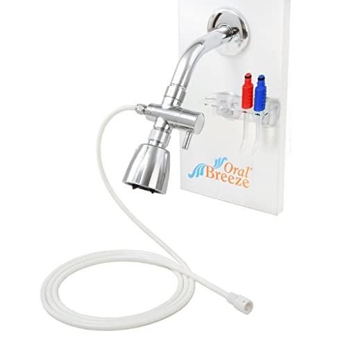 Oral Breeze ShowerBreeze | Oral Irrigator & Water Pick Teeth Cleaner for Braces, Gums, Implants | Shower-Powered, No Batteries, No Mess | Adjustable Pressure & Unlimited Warm Water
