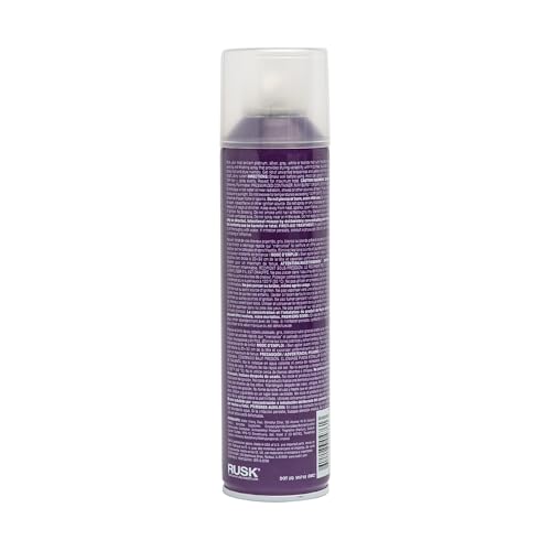 RUSK Deepshine PlatinumX Hairspray, Fast-Drying Finishing Spray, All-Day Humidity Resistance Provides Strong Hold, Shape, and Body for a Shiny Look, 10.2 oz