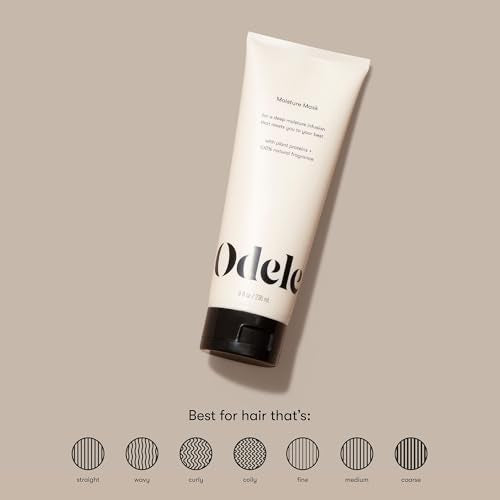 Moisture Hair Mask, Conditioner Treatment with Jojoba and Argan Oils for All Hair Types + Textures, 8 Fl Oz