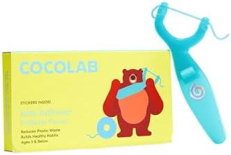 Kids Reflosser, Reusable, BPA-Free Flosser for Children with Sticker Pack, Dentist-Designed Eco-Friendly Oral Care Tool, Floss Holder for Healthy Teeth (Floss Not Included)