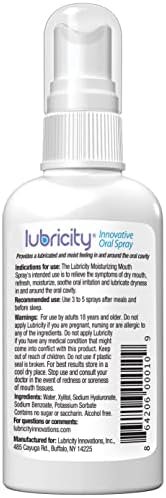 Lubricity Dry Mouth Oral Spray for Symptomatic Relief of Dry Mouth, Flavorless - 2 oz, 30 Day Supply