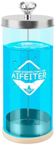 Barbicide 42 oz Disinfectant Jar with Stainless Steel Tray, Sterilizing Jar for Salon or Nail Spa