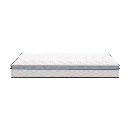 ZINUS 8 Inch Spring Sensation Hybrid Mattress [New Version], Medium Firm Feel, Fiberglass Free, Youth and Guest Bedroom, Mattress in A Box, Twin
