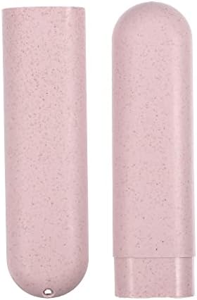 VOCOSTE 4pcs, Traveling Toothbrush Holders Case, PP Toothbrush Case for Travel Business, Beige, Pink, 8.07''x1.22''x0.83''
