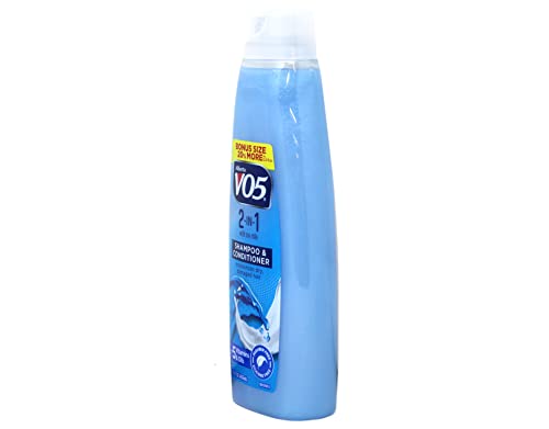 Alberto VO5 2 in 1 Moisturizing Shampoo/Conditioner, Softens and Shines, 6 Pack of 12.5 Oz Bottles