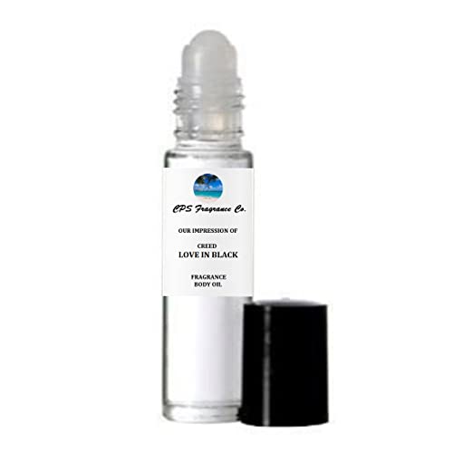 LOVE IN BLACK For Women Type Hypoallergenic Pure Perfume Body Oil Roll On 1/3oz (10ml) CPS Fragrance Co. Impression made with Pure essential Oils + Organic Fractionated Coconut Oil