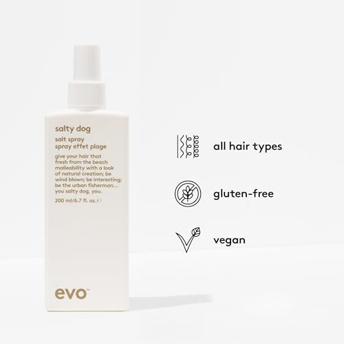 EVO Salty Dog Salt Spray - Hair Texture & Volume Spray - Beach Textured Hair, Natural Matte Finish