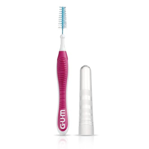 GUM Proxabrush Go-Betweens - Moderate - Interdental Brushes - Soft Bristled Dental Picks for Plaque Removal Health - Safe for Braces & Dental Devices, 10 Count (Pack of 4)