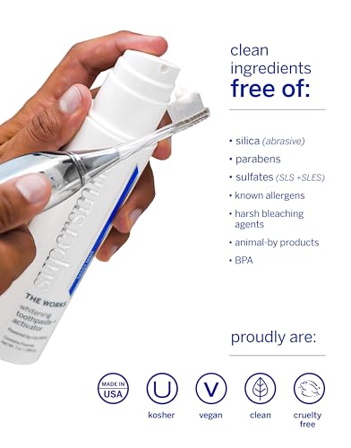 Supersmile The Works – whitening toothpaste and accelerator in one easy-to-use formula – Whitens Up to 6 Shades, Sassy Mint, 7 oz