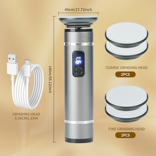 The 2025 Latest Model Electric Feet Callus Remover,Electric Foot Files for Men & Women,Electric Callus Remover for Feet Dead Skin and Calluse,Rechargeable Digital Feet Callus with 4 Grinding Heads
