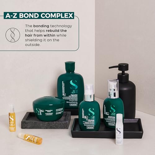 Alfaparf Milano Semi di Lino Reconstruction Reparative Sulfate Free Shampoo for Damaged Hair - Color Safe - Repairs, Restores Fiber & Elasticity - Paraben Free - Vegan