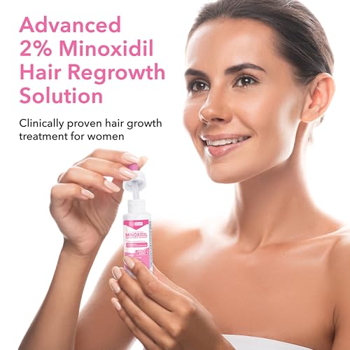 Advanced 2% Minoxidil For Women, Hair Regrowth Treatment for Thinning Hair, Hair Loss for Women,6 Month Supply, Minoxidil Topical Solution for Thicker Fuller Hair