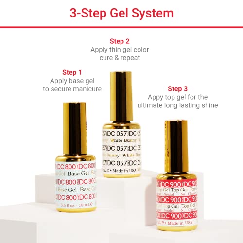 DND DC Gel Polish Set, Red Collection, UV/LED GelPolish and Air Dry Nail Lacquer, Matching Chip-Free Polish Duo, 0.5 Fl Oz Each