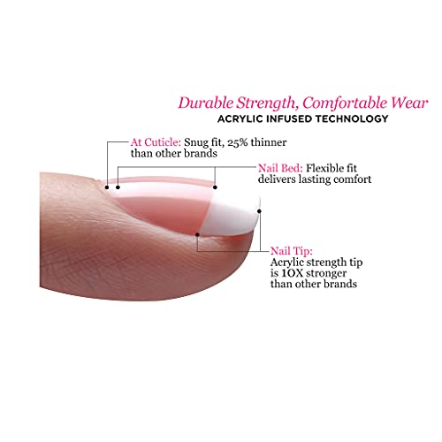 KISS Salon Acrylic French Nails Kit Pet Peeve Real Short (2 PACK)