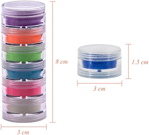 Duufin 36 Colors Pigment Nail Powder Colorful Luminous Pigment Powder Iridescent Pearlescent for Nail Art, Body and Crafts