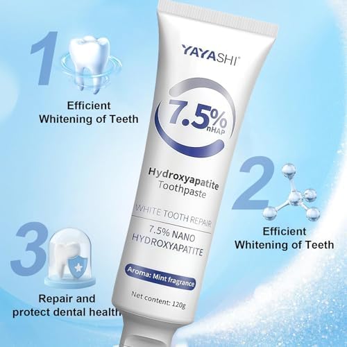 Set 2-Pack Hydroxyapatite Toothpastes for Enamel Protection and Tooth Strengthening, Gentle Mint, Fresh Breath, Daily Use for Oral Health