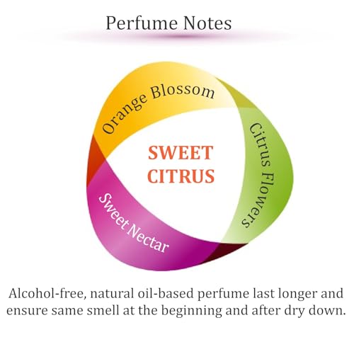 Zoha Sweet Citrus - Citrus Perfume for Women and Men, Alcohol Free Fragrance Oil Mist, Natural Clean Travel Size Parfum, 30ml Spray