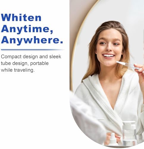 Ollm Teeth Whitening Pen Gel - 3 Pcs Tooth Whitening Gel Professional, 20+ Uses, Effective＆Painless, No Sensitivity, Easy to Use, Beautiful White Smile Tooth Whitener for Home, Travel