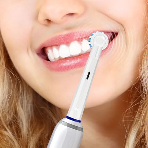 Replacement Toothbrush Heads for Oral B Pro 1000 Replacement Heads,Braun Replacement Brush Heads Refill Compatible with Genius X,Smart 1500,Pro 5000,8 Count,White
