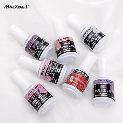 Mia Secret Rubber Gel for nails MADE IN USA for Salon and DIY (Tulip, 0.5 fl oz)
