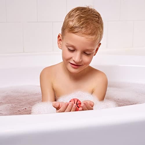 6pc Sporty Kids Bath Bombs with Surprise Inside - Girls & Boys Bath Toys w/ 6 Sports Prizes - Perfect for Birthdays, Holidays -Toddlers 3+