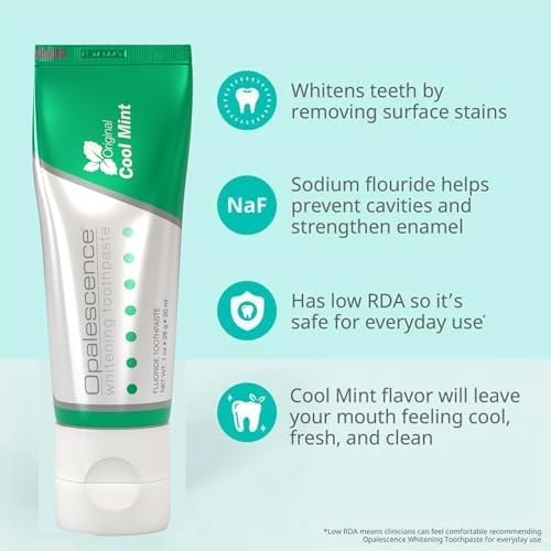 Opalescence Whitening Toothpaste Travel Size 1 Ounce (2 Pack) Fluoride Teeth Whitening Toothpaste, Mint Flavor 402-2