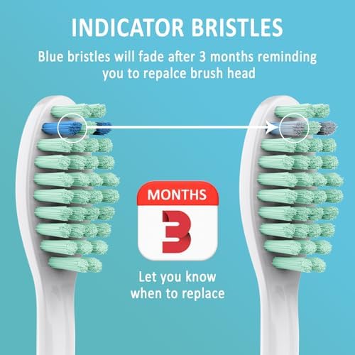 Replacement Toothbrush Heads for Philips Sonicare E-Series Essence Xtreme CleanCare and Other Screw-on Electric Brush Head Multi-Color Rings 6 Packs