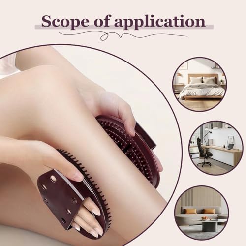 2pcs Meridian Brush Massage Brush, 2025 Upgraded Whole Body Relaxation Massage Comb Essential Oil Brushs, Household Waist Massager Muscle Massages Tool, Meridian Massages Brushs (Transparent)