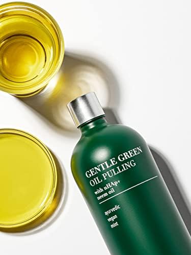 Terra & Co. Gentle Green Oil Pulling for Teeth and Gums - Vegan Natural Mouthwash No Alcohol or Fluoride to Improve Oral Health - Made with Cold Pressed Plant Oils and Nano Hydroxyapatite | 6.75 oz