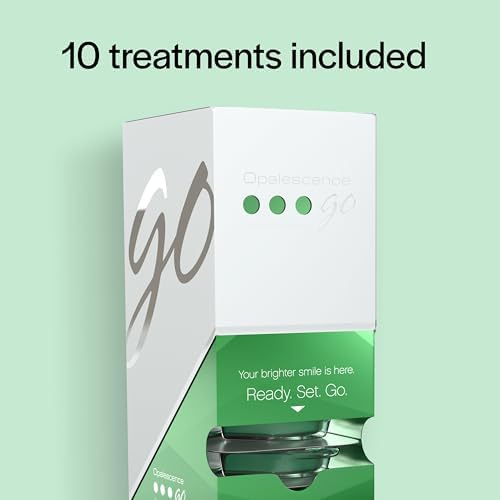 Opalescence Go 15% Mint - Prefilled Teeth Whitening Trays - 15% Hydrogen Peroxide - (10 Treatments) Made by Ultradent Products. Teeth Whitening Kit -Mint - Includes 2Chill Toothbrush 5194-1T