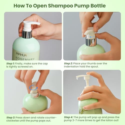 Rosemary Shampoo for Hair Growth: Thickening & Regrowth Formula for Women & Men - Rosemary Mint Strengthening Shampoo with Tea Tree Oil Biotin for Thinning & Loss Hair & Dry Damaged Care