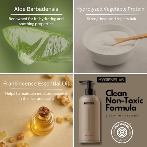Men's Shampoo - EWG Verified Non-Toxic Formula, Fragrance-Free & Paraben-Free, Gentle Cleanse for All Hair Types, Premium Quality (300ML)