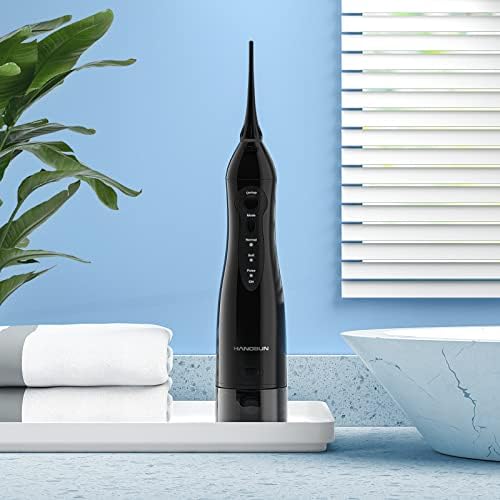 Water Flossers for Teeth Cordless Rechargeable Dental Oral Irrigator Water Jet for Teeth Braces Care with 8 Jet Tips for Travel and Home Use (Black)