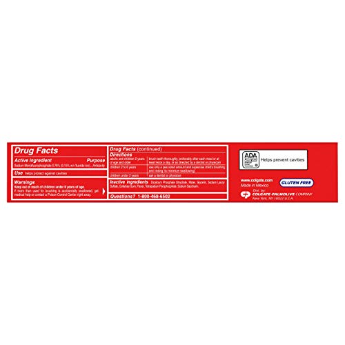 Colgate Cavity Protection Toothpaste with Fluoride - 4 Ounce (Pack of 6)