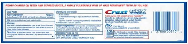 Crest Fluoride Anticavity Toothpaste, Prevents Cavities Before They Start, Regular Paste, 8.2 Ounce (Pack of 5)