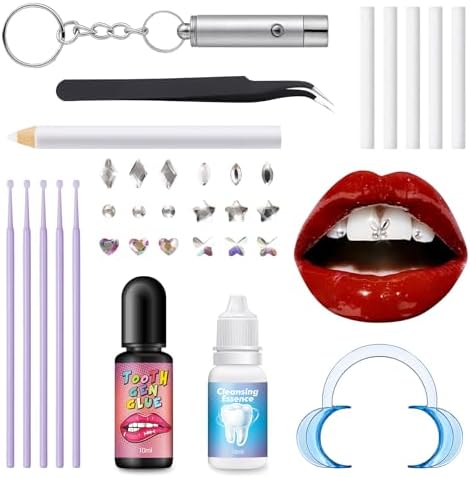 Nelikoo DIY Teeth Crystals Jewelry Kit - Fashionable Tooth Gems for Teeth