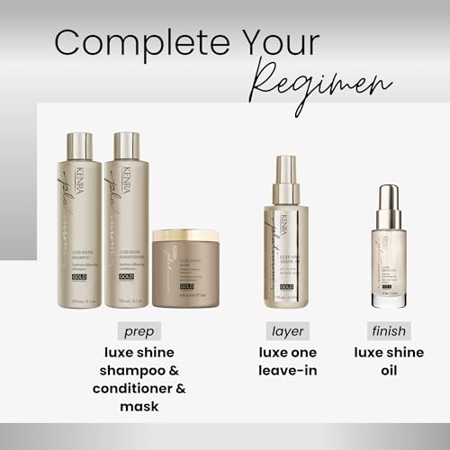 Kenra Professional Platinum Luxe Shine Conditioner | Gold Enriched | Rich, Shine-Enhancing Daily Conditioner | Revitalies for Improved Manageability & Smoothness | All Hair Types | 8.5 fl. Oz