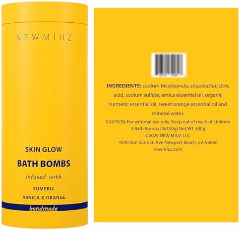 Natural Bath Bombs Luxurious Bath Foam Gift for Dry Skin Hydration Moisturizing Turmeric Arnica Orange Essential Oil Infused for A Blissful Experience