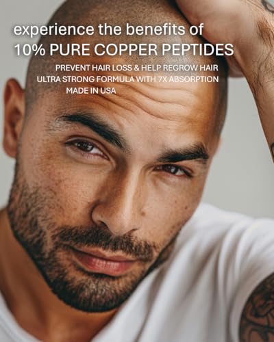 Copper Peptides for Hair Growth - Ultrastrong 10% Copper Peptide Serum for Hair Liposomal 7x Absorption - MADE IN USA