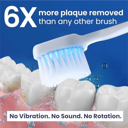 Vibration-Free Patented Bioelectric Toothbrush, Dentist-Designed & Clinically-Tested, Gentle on Sensitive Teeth & Fragile Gums, Ultra Soft for Pregnant Women, Elderly, Braces and Gum Recessions