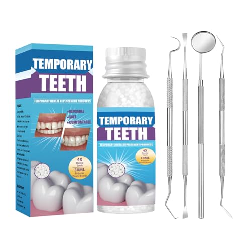 Tooth Repair kit with 4 Dental Tools, Tooth Filling Repair The Missing Teeth, Dental Care Kit Fixing Broken Teeth, Save Smile Cause Bad Teeth and Smile Confidently Again