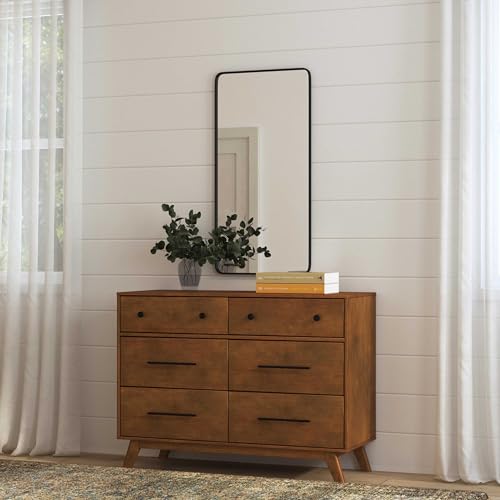 DaVinci Otto 6-Drawer Baby Dresser for Bedroom - GREENGUARD Gold Certified - Multi-Purpose Storage Double Chest of Drawers for Boys and Girls -Dresser for Kids Bedroom, Living Room, Nursery -Walnut