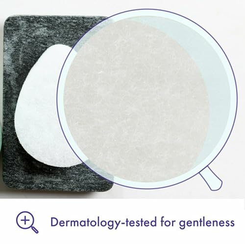 Buf-Puf Facial Sponge, Dermatologist Developed, Removes Deep Down Dirt & Makeup That Causes Breakouts and Blackheads, Reusable, Exfoliating, White, 12 Count