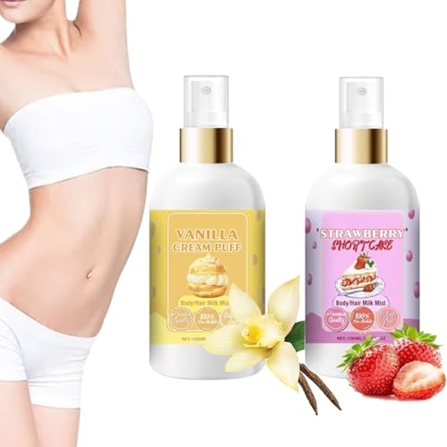 Vanilla Cream Puff Body Milk Mist, Scentnity Body/Hair Milk Mist, Sweet Milk Body Mist, Body Milk Mist Vanilla Creampuff, Vanilla Cream Puff Hair and Milk Mist, Vanilla Body Milk (200g, Straw+Vanilla)
