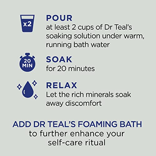 Dr Teal's Epsom Salt Magnesium Soak, Cannabis Sativa Hemp Seed Oil, 3 lbs (Pack of 4)