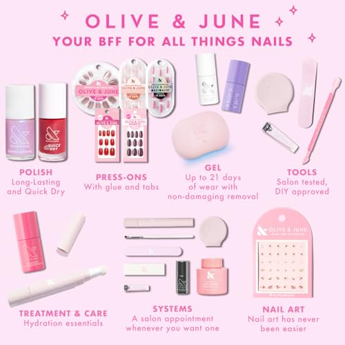 Olive & June Quick Dry Nail Polish Fast-Drying, Smudgeproof Color 15-free, Vegan, Cruelty-Free Formula Lasts up to 5 Days Salon-Quality Manicure, Pedicure at Home Poodle