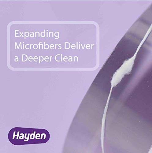 Hayden Expanding Dental Floss. Expands To Clean Between Tight Teeth. 6 Pack Value. Fresh Feeling Polar Mint Woven Floss. Anti Tartar Actives for Gentle Care. 180 Yards. Expandable Clean. PFA Free.